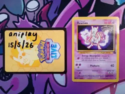 Mewtwo #3 Pokemon the First Movie WOTC Promo MP Vintage Pokemon Card - Image 1