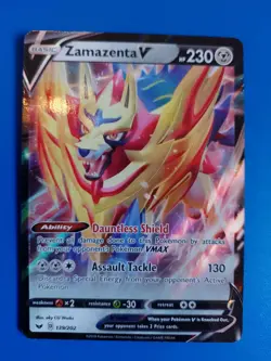 Zamazenta V Card - 139/202 - Sword and Shield Set - Pokemon TCG - Image 1
