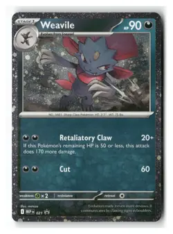Weavile COSMO HOLO 021 Promo Mega Evolutions Pokemon Near Mint - Image 1