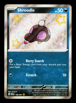 Pokemon TCG Shroodle 189/91 Baby Shiny Rare Holo - Image 1
