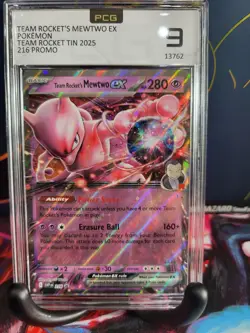 Pokemon TCG Destined Rivals Team Rocket's Mewtwo EX 216 Promo - Image 1