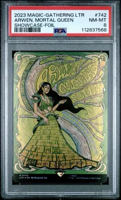 FOIL PSA 8 MAGIC-GATHERING LTR ARWEN, MORTAL QUEEN POSTER SHOWCASE 742 - Image 5