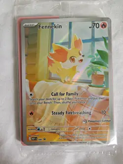 ✨✨ Pokemon TCG - Fennekin 080 Pokemon Center Stamped Promo Chaos Rising SEALED - Image 1