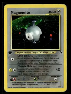 Magnemite 7/75 Neo Discovery Rare Holo Pokemon - Image 1