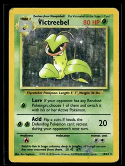 Victreebel 14/64 Jungle Rare Holo Pokemon - Image 1