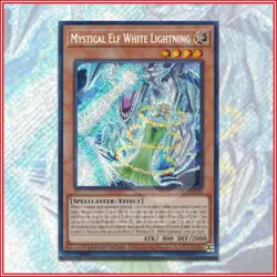 YuGiOh MYSTICAL ELF WHITE LIGHTNING | KAIBA DECK ? SECRET RARE ? 1ST EDITION?? - Image 1
