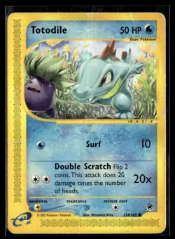 Totodile 134/165 Expedition Base Set Common Pokemon - Image 1