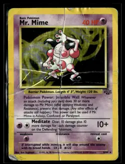 Mr. Mime 6/64 Jungle Rare Holo Pokemon - Image 1