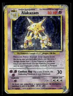 Alakazam 1/102 Base Set Rare Pokemon - Image 1