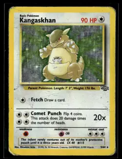 Kangaskhan 5/64 Jungle Rare Holo Pokemon - Image 1