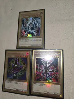 Yu-Gi-Oh Blue-Eyes, Red Eyes And Dark Magician Gold Rare NM - Image 2