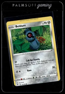 Beldum 116/185 Vivid Voltage Common MISCUT ERROR Pokemon - Image 1