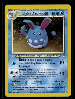 Light Azumarill 13/105 Neo Destiny Rare Holo Pokemon - Image 1