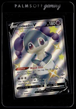 Indeedee V SV114/SV122 Shining Fates Shiny Vault Rare V Holo Pokemon - Image 1