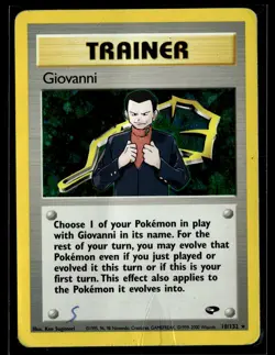 Giovanni 18/132 Gym Challenge Rare Holo Pokemon - Image 1