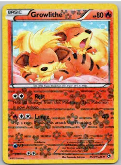 Growlithe RC4/RC25 Holo Legendary Treasures: Radiant Collection Pokemon NM - Image 1