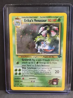 Pokemon Erika's Venusaur 4/132 Gym Challenge HOLO Unlimited 2000 LP+ - Image 1