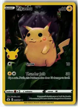 2021 Pikachu ⭐ 005/025 Holo Rare Celebrations Pokemon NM - Image 1