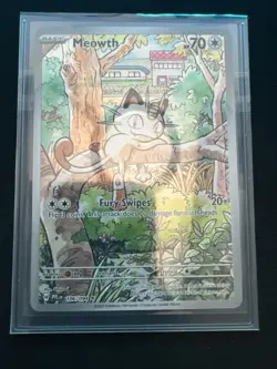 Meowth 106/094 Illustration Rare Phantasmal Flames English Pokemon IR - Image 1