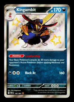 Pokemon TCG Kingambit 187/91 Baby Shiny Rare Holo - Image 1