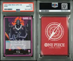 ✅2022 ONE PIECE ROMANCE DAWN OP01-091 KING - PSA 10 GEM MINT ENGLISH #91 - Image 3