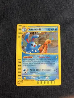 Azumarill H4/H32 Pokemon Card TCG Aquapolis Set Holo Played Condition - Image 1