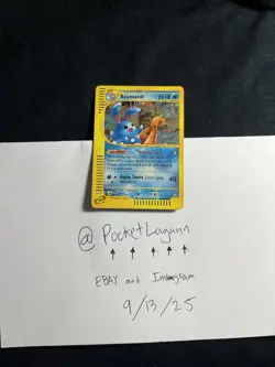 Azumarill H4/H32 Pokemon Card TCG Aquapolis Set Holo Played Condition - Image 4