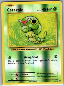Caterpie 3/108 Reverse Holo XY - Evolutions - Pokemon Card - NM - Image 1