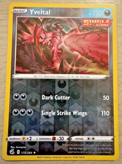 Pokemon TCG Yveltal 175/264 Fusion Strike Reverse Holo Rare Card - Image 1