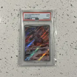 2023 POKEMON PAR EN-PARADOX RIFT ILLUSTRATION RARE #199 GROUDON PSA 9 - Image 1