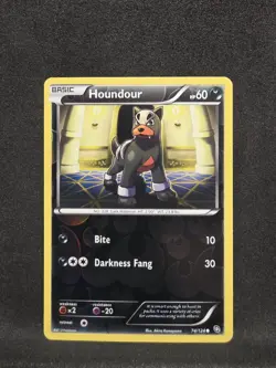 Pokemon TCG - Dragons Exalted - Houndour 74/124 Reverse Holo: NM- - Image 1