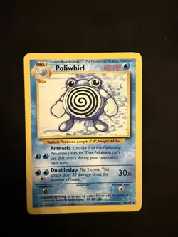 Poliwhirl 38/102 Pokemon TCG Base Set Common/ Uncommon P-LP - Image 1