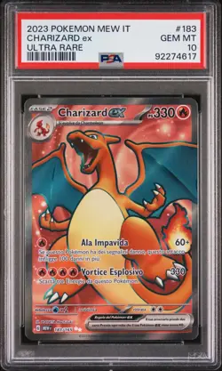 Pokemon PSA 10 Charizard Ex #183 Full Art 151 2023 Italiano - Image 2