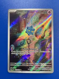 Pokemon Bronzor 170/162 Temporal Forces Illustration Rare - Image 1