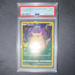 CLICK ME! Pokemon 2021 Pikachu 005/025 Celebrations PSA 6 Holo Rare Full Art ENG - Image 3