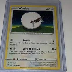Pokemon TCG Wooloo 221/264 Common Regular Swsh08 Fusion Strike HP 60 - Image 1