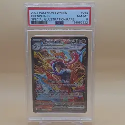 Pokemon TCG Greninja ex Sv06 Twilight Masquerade SIR Holo PSA 8 214/167 - Image 1