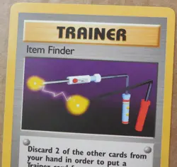 Item Finder 74/102 Rare Non-Holo Base Set Pokemon Trainer Card LP - Image 2
