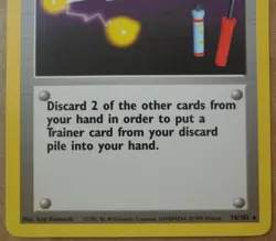 Item Finder 74/102 Rare Non-Holo Base Set Pokemon Trainer Card LP - Image 3