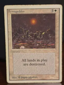 MTG UNLIMITED 1x Armageddon Magic the Gathering Card Destroy All Lands RARE - Image 1