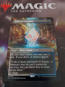 Mtg. Hallowed Fountain. Borderless. Lorwyn Eclipsed. Pack Fresh - Image 1