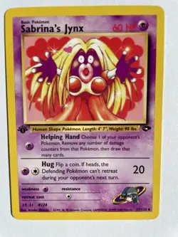 Pokemon Card 2000 Sabrina's Jynx 57/132 1st Edition Gym Challenge NM-M - Image 1