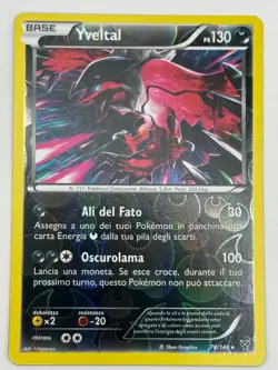 Yveltal 78/146 NM/M R XY Pokemon Reverse Holo - ITALIAN - Image 1
