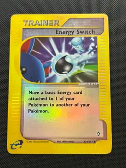 Energy Switch 120 Uncommon Aquapolis Pokemon Reverse Holo Heavily Played - Image 1