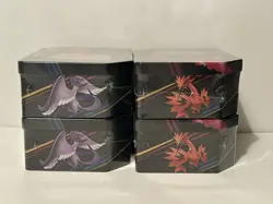 Pokemon Crown Zenith Galarian Moltres & Galarian Zapdos 5 Pack Tin Lot Of 4 - Image 5