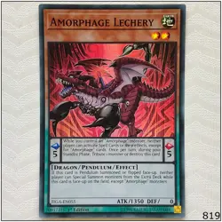 Amorphage Lechery - FIGA-EN055 - Super Rare 1st Edition Yugioh - Image 1