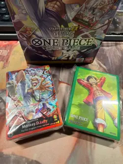 One Piece Starter Deck EX - Gear 5 ST-21 (OPENED) No PROMO HAS Deck And Sleeves. - Image 2
