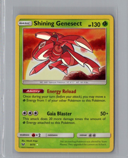 Shining Genesect 9/73 Pokemon TCG Shining Legends Sun & Moon Ultra Rare Card NM - Image 1