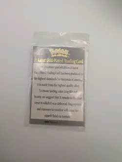 ⚡ Pokemon 23K Gold Plated Pikachu Metal Card w/ Poke Ball Display Case - Image 4