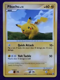 Pokemon TCG Pikachu Card 70/100 Non Holo LP - Image 1